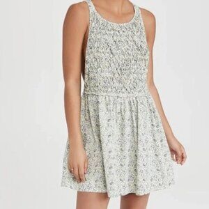 Free People | Petunia Smocked Micro Ditzy Floral Mini Dress Tea Combo Small NWT